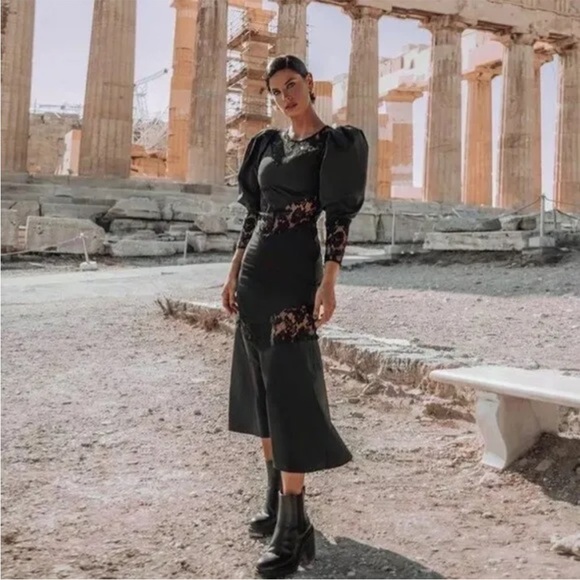 H&M Conscious Lace Trimmed Dress New with tags! - Picture 7 of 14